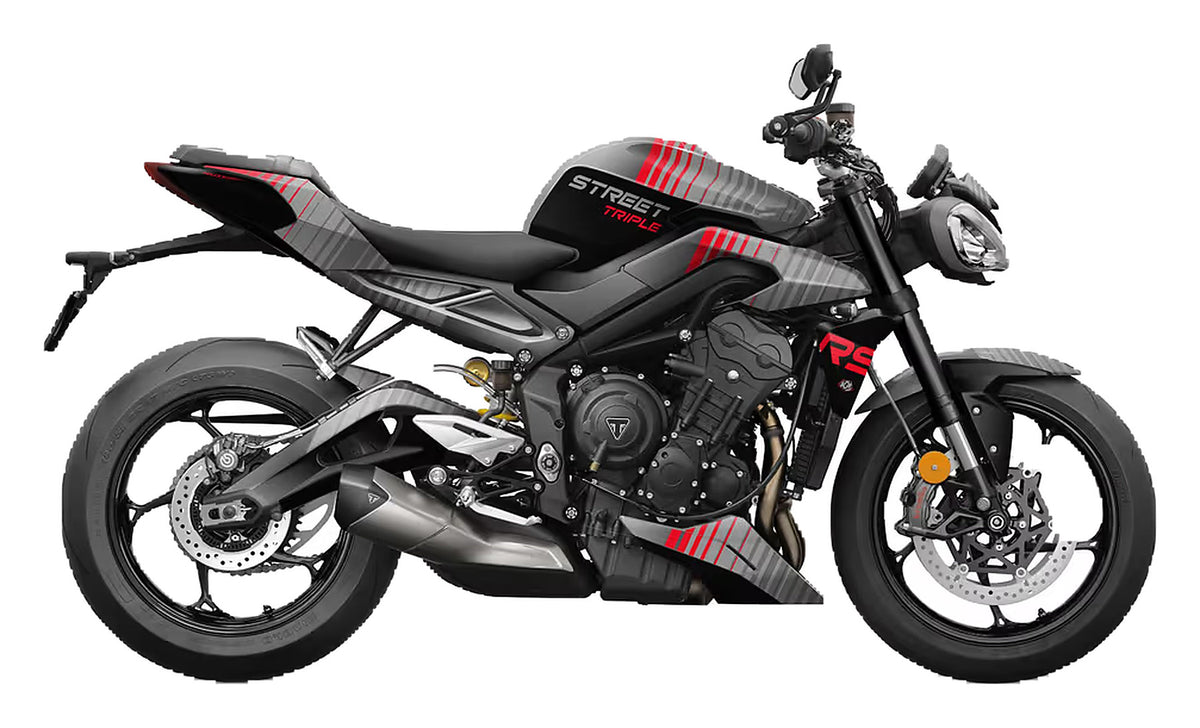Kit de Gráficas para Moto Naked Triumph Street Triple - Diseño 01 - LedPro Racing