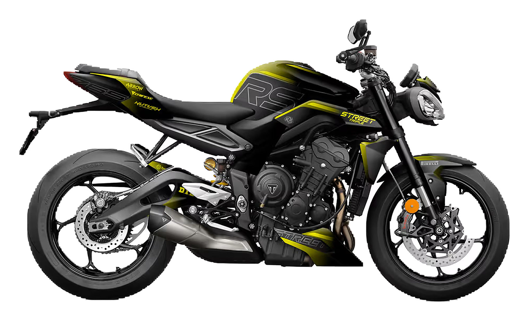 Kit de Gráficas para Moto Naked Triumph Street Triple - Diseño 02 - LedPro Racing