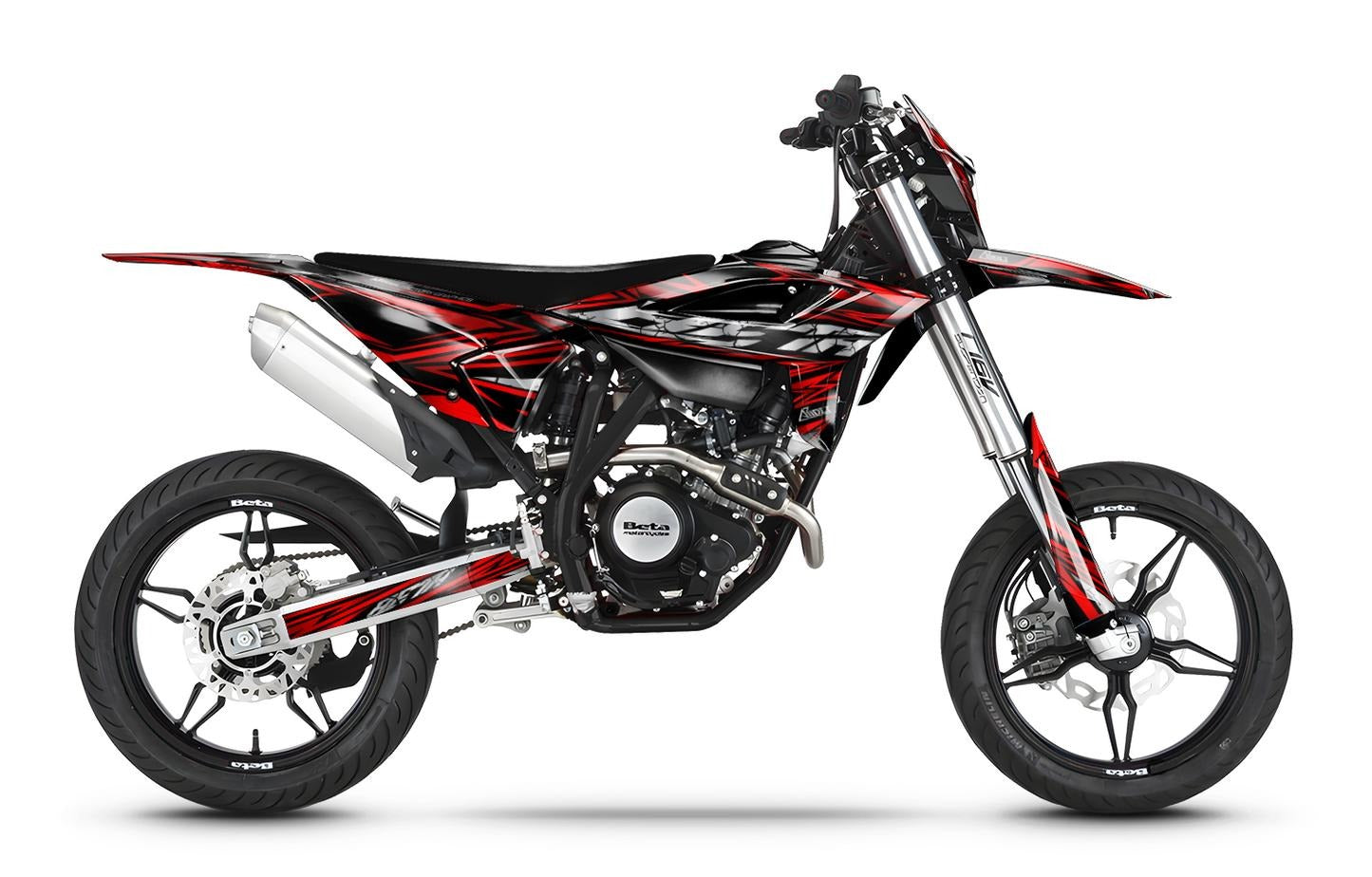 Kit de Gráficas para Motocross Beta Motard 200 - Diseño 02 - LedPro Racing