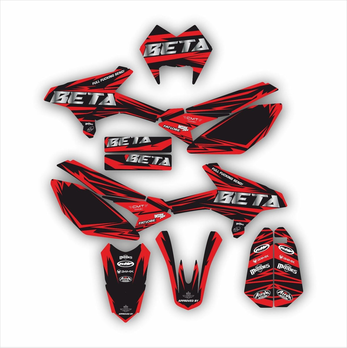Kit de Gráficas para Motocross Beta Motard 200 - Diseño 05 - LedPro Racing