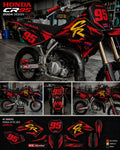 Kit de Gráficas para Motocross Honda CR - Diseño 04 - LedPro Racing