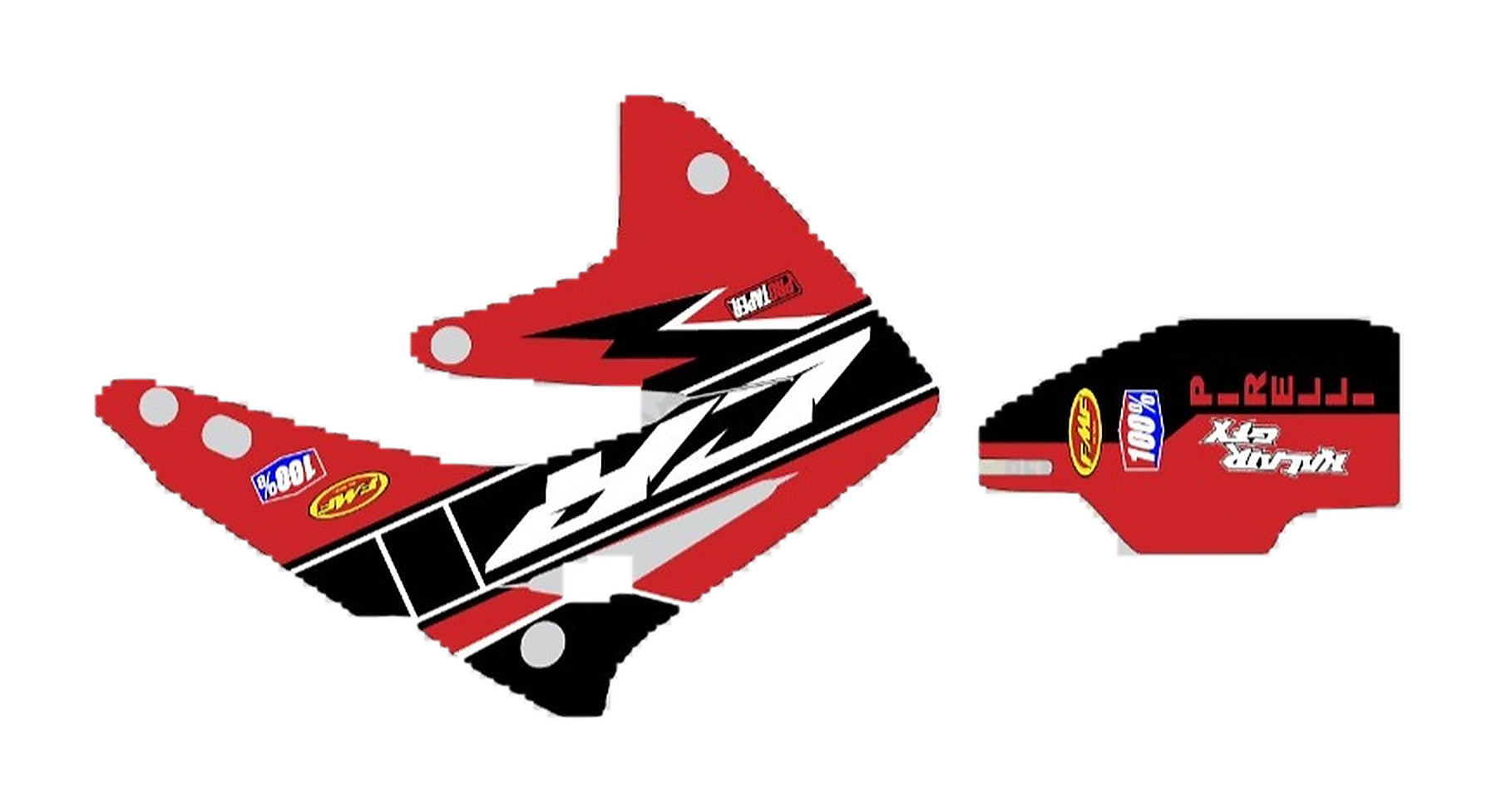 Kit de Gráficas para Motocross Honda CR - Diseño 08 - LedPro Racing