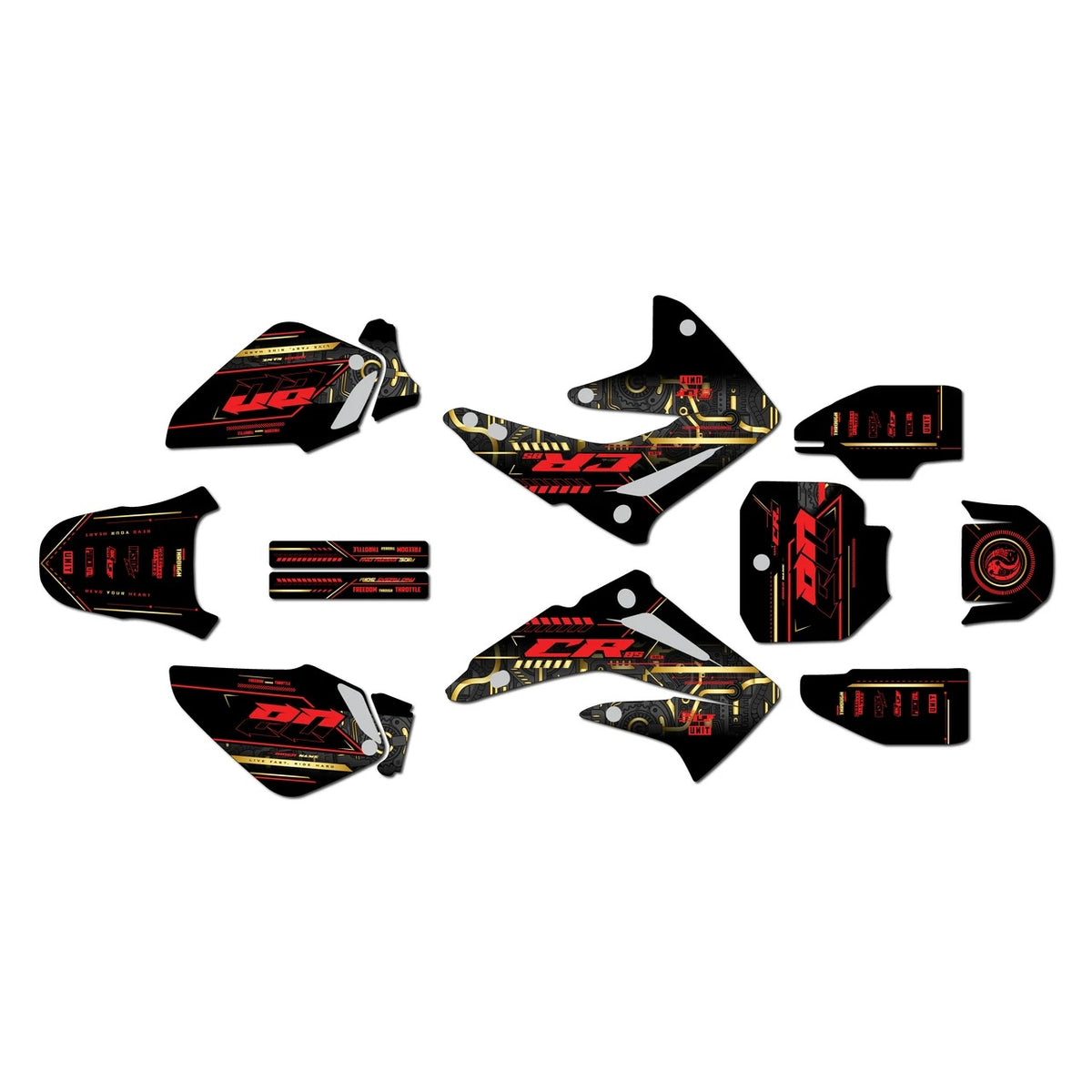 Kit de Gráficas para Motocross Honda CR - Diseño 23 - LedPro Racing