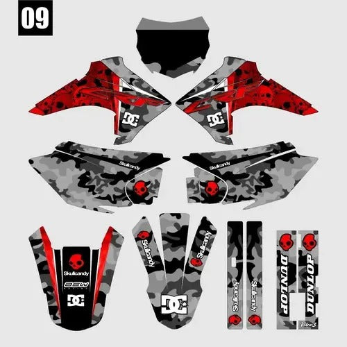 Kit de Gráficas para Motocross Honda CRF - Diseño 01 - LedPro Racing