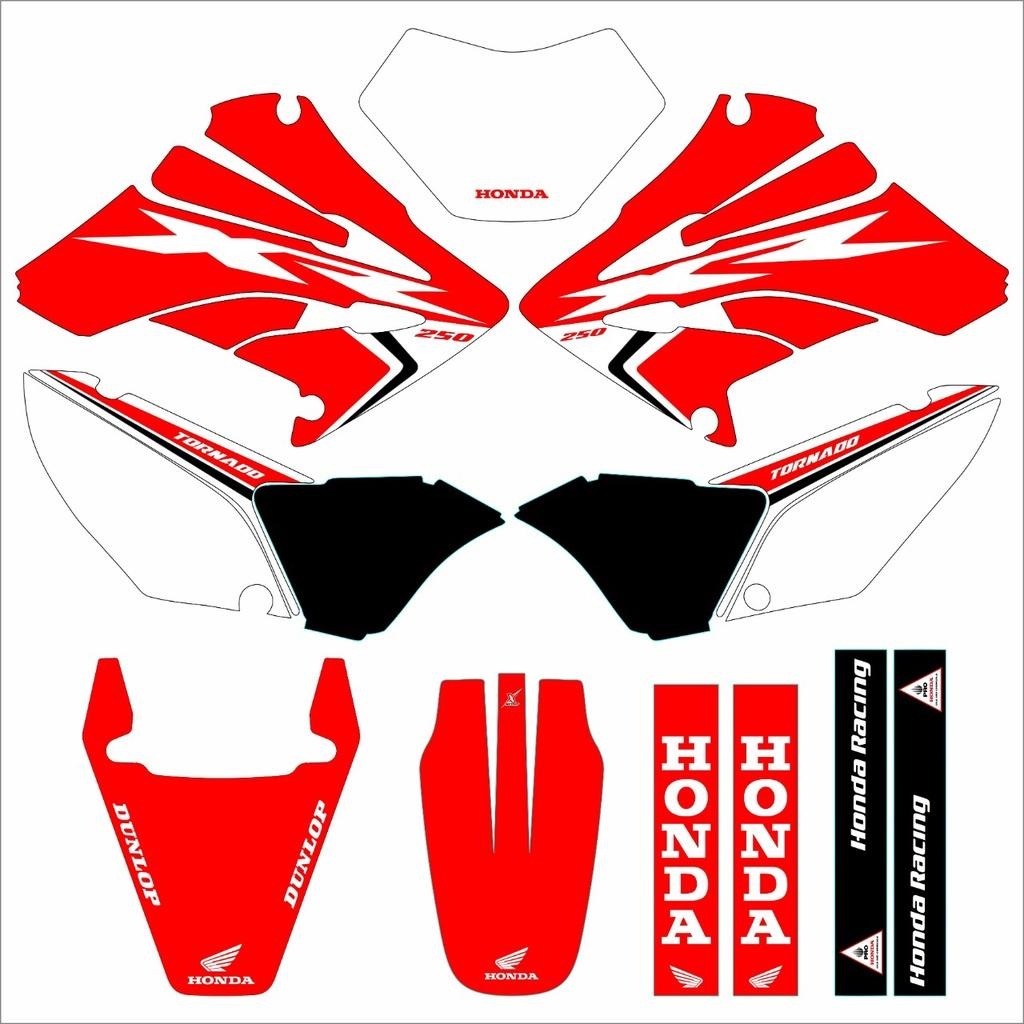 Kit de Gráficas para Motocross Honda XR Tornado - Diseño 03 - LedPro Racing