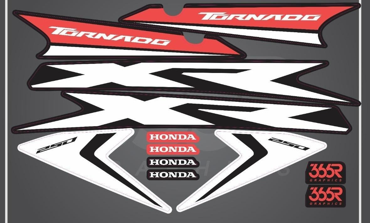 Kit de Gráficas para Motocross Honda XR Tornado - Diseño 08 - LedPro Racing