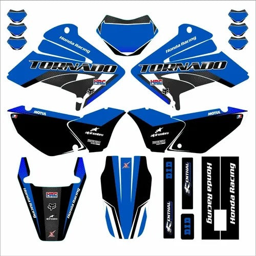 Kit de Gráficas para Motocross Honda XR Tornado - Diseño 10 - LedPro Racing