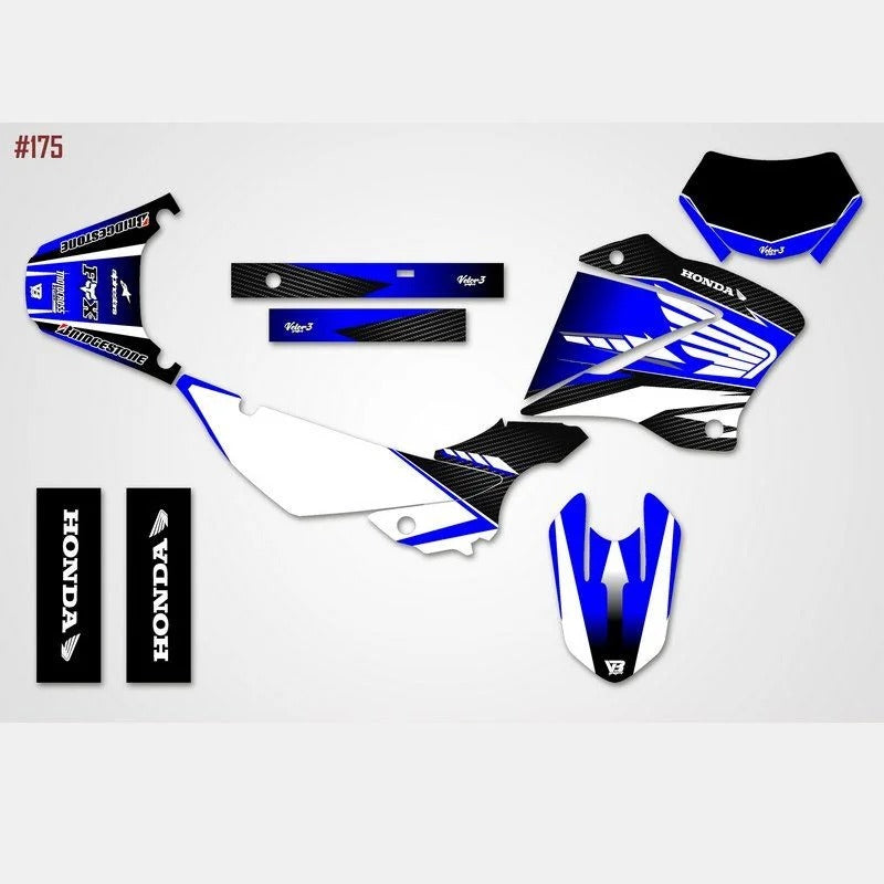 Kit de Gráficas para Motocross Honda XR Tornado - Diseño 11 - LedPro Racing