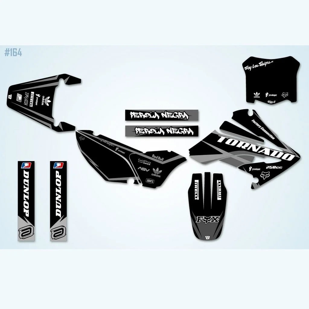 Kit de Gráficas para Motocross Honda XR Tornado - Diseño 15 - LedPro Racing