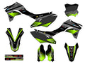 Kit de Gráficas para Motocross Kawasaki KLX - Diseño 01 - LedPro Racing
