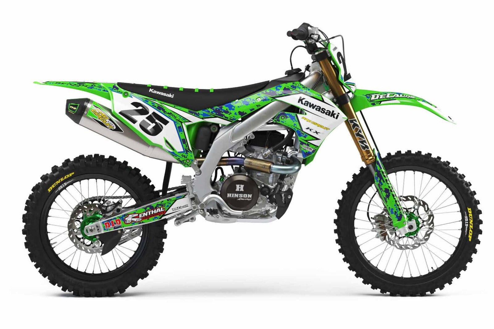 Kit de Gráficas para Motocross Kawasaki KX 250/450 - Diseño 40 - LedPro Racing