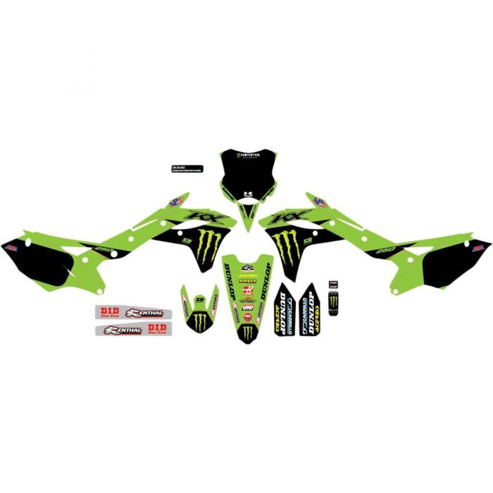 Kit de Gráficas para Motocross Kawasaki KX 250/450 - Diseño 44 - LedPro Racing