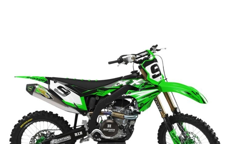 Kit de Gráficas para Motocross Kawasaki KX 250/450 - Diseño 46 - LedPro Racing