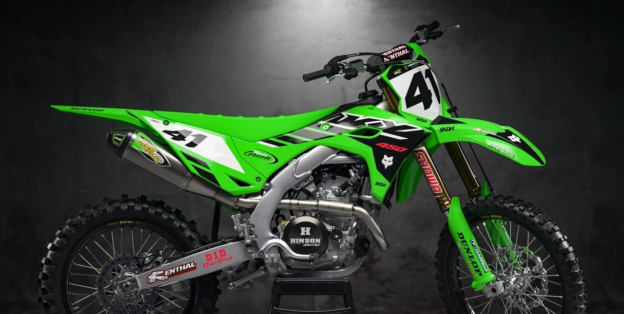 Kit de Gráficas para Motocross Kawasaki KX 250/450 - Diseño 47 - LedPro Racing