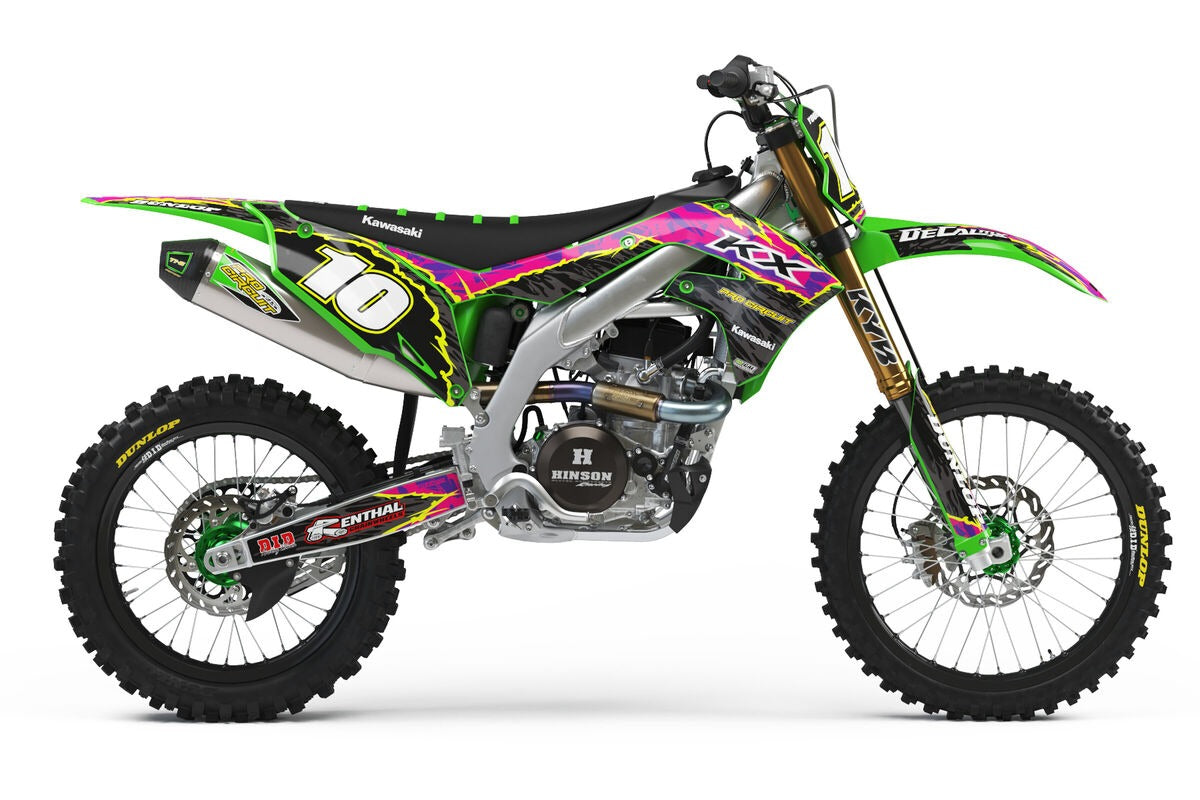 Kit de Gráficas para Motocross Kawasaki KX 250/450 - Diseño 49 - LedPro Racing