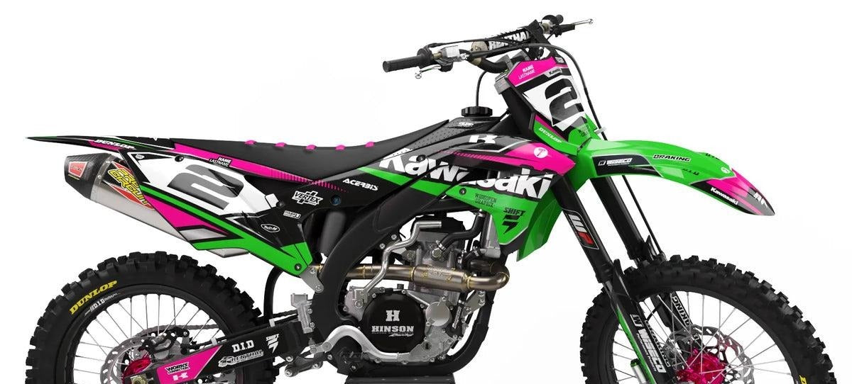 Kit de Gráficas para Motocross Kawasaki KX 250/450 - Diseño 53 - LedPro Racing