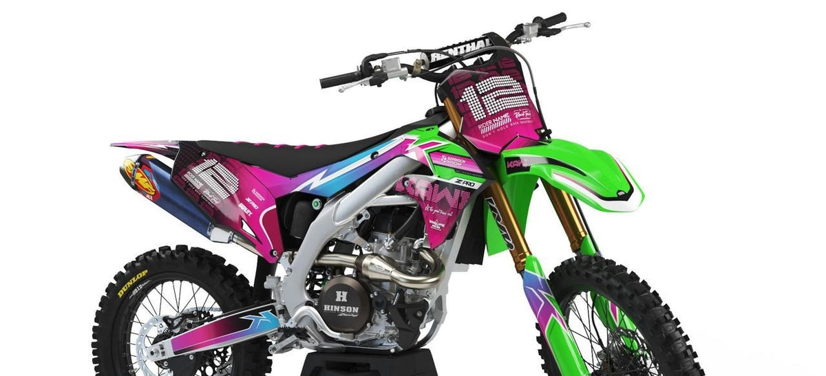 Kit de Gráficas para Motocross Kawasaki KX 250/450 - Diseño 55 - LedPro Racing
