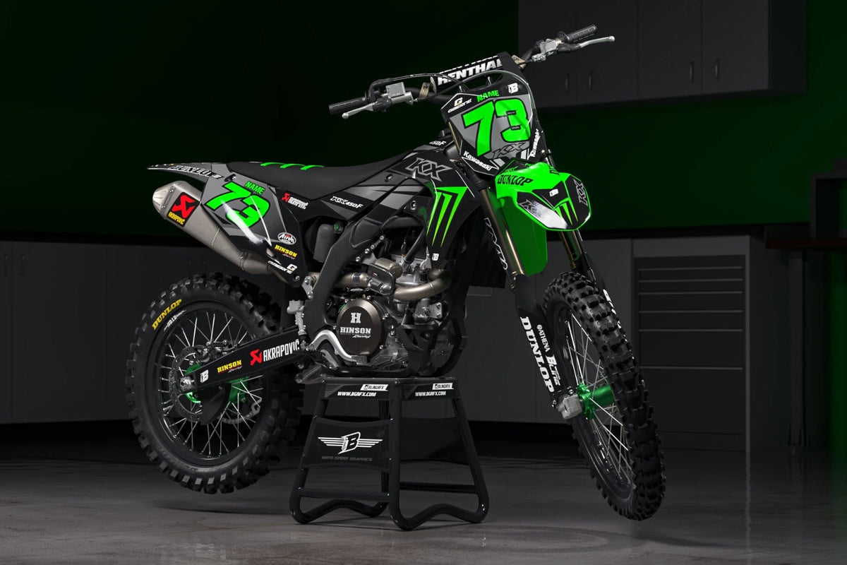 Kit de Gráficas para Motocross Kawasaki KX 250/450 - Diseño 61 - LedPro Racing