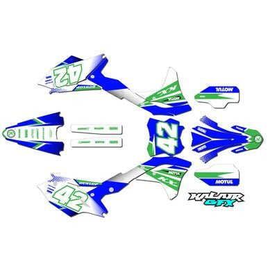Kit de Gráficas para Motocross Kawasaki KX 250/450 - Diseño 68 - LedPro Racing