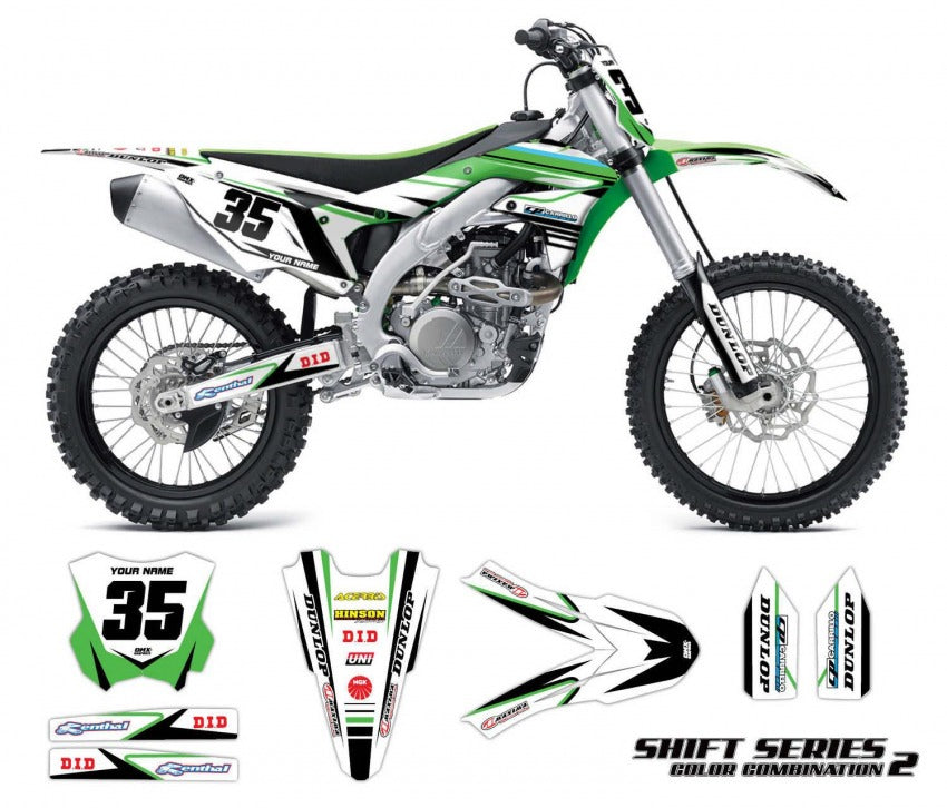 Kit de Gráficas para Motocross Kawasaki KX 250/450 - Diseño 69 - LedPro Racing