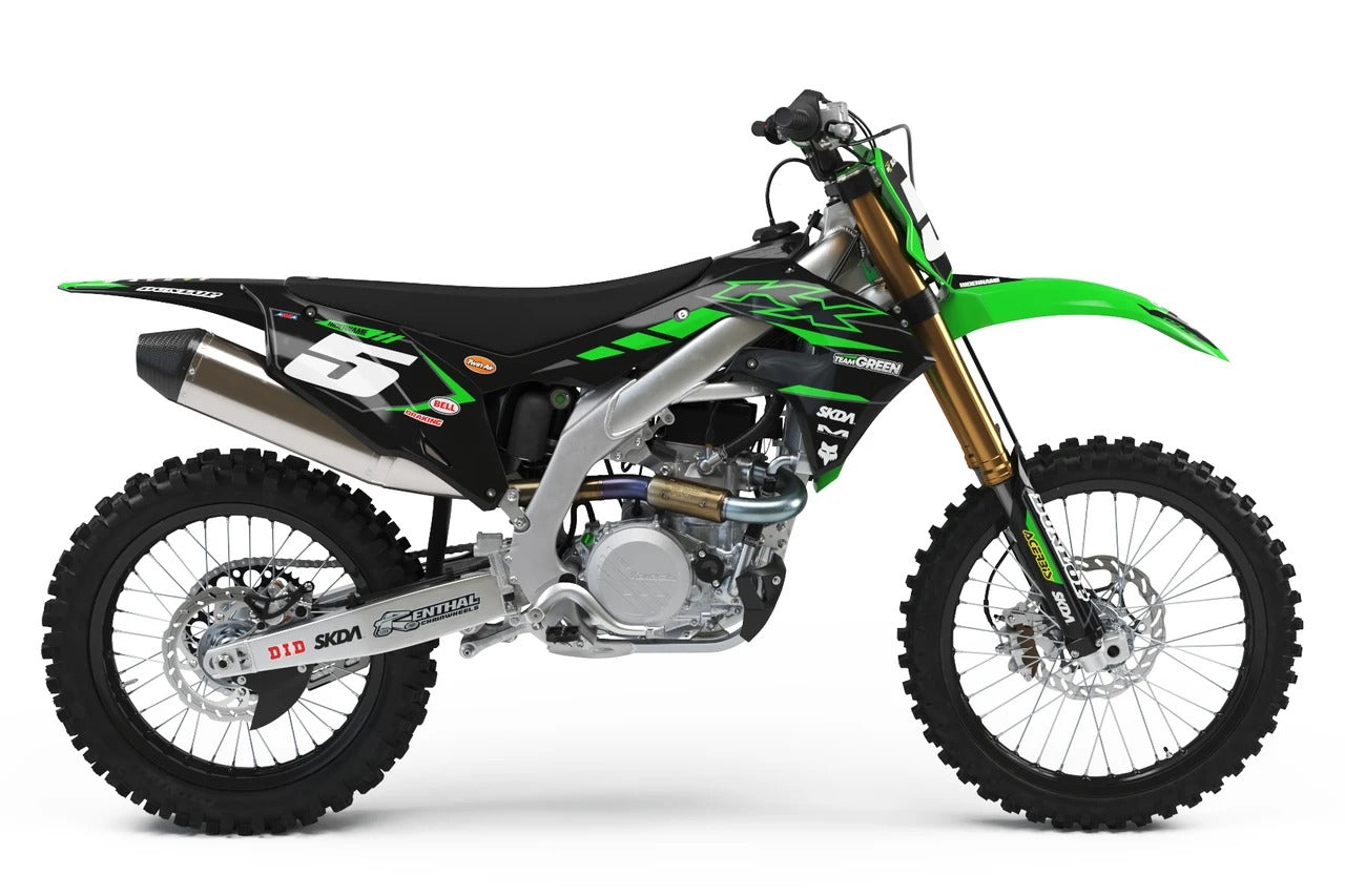 Kit de Gráficas para Motocross Kawasaki KX 250/450 - Diseño 70 - LedPro Racing