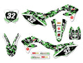 Kit de Gráficas para Motocross Kawasaki KX 250/450 - Diseño 77 - LedPro Racing