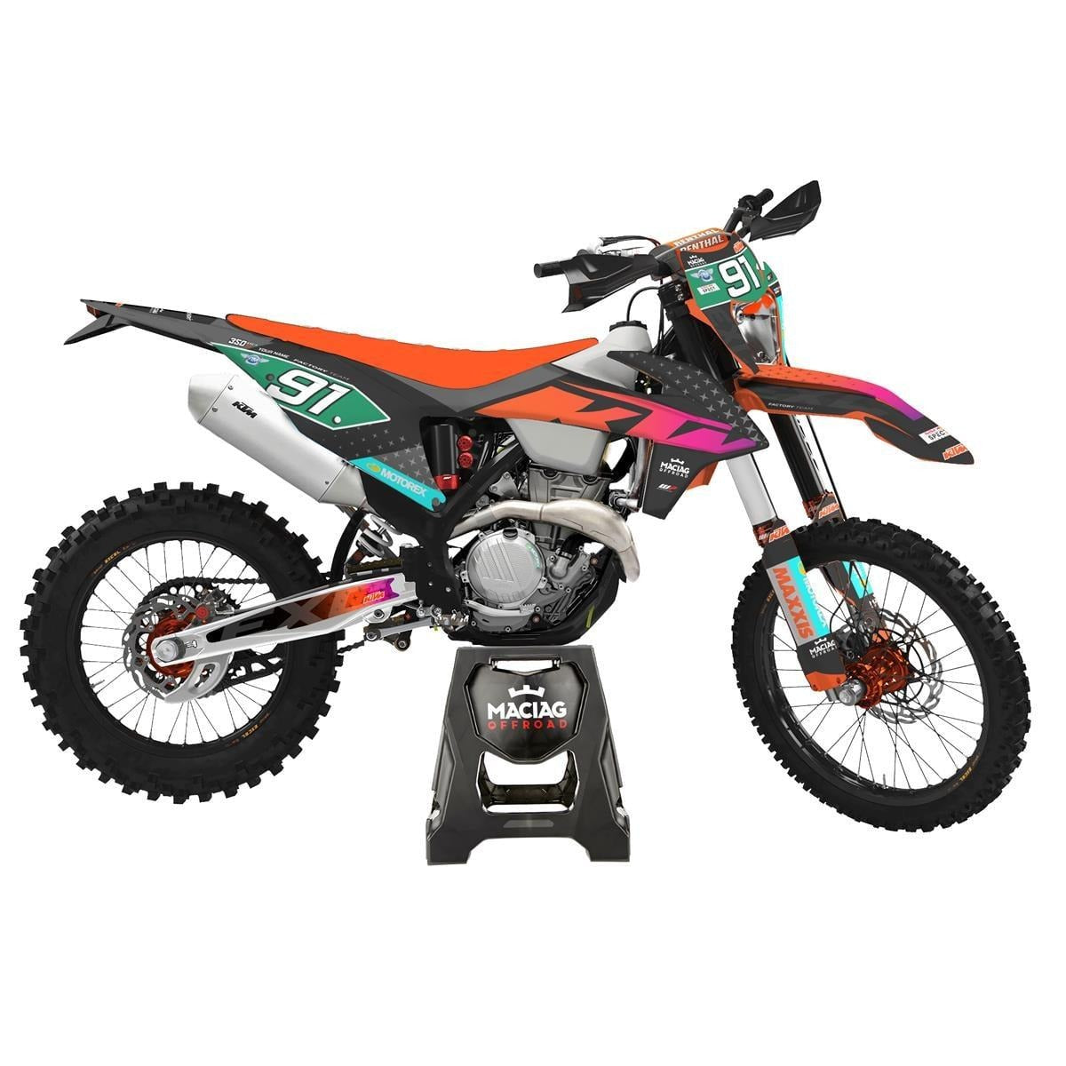 Kit de Gráficas para Motocross KTM Enduro - Diseño 19 - LedPro Racing