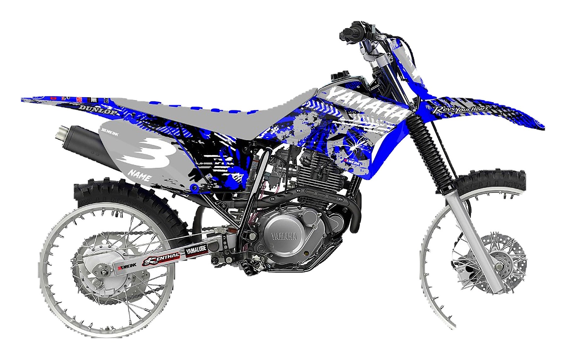 Kit de Gráficas para Motocross Yamaha TT-R - Diseño 08 - LedPro Racing