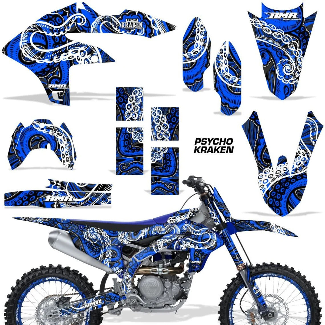 Kit de Gráficas para Motocross Yamaha YZ 250/450 - Diseño 41 - LedPro Racing