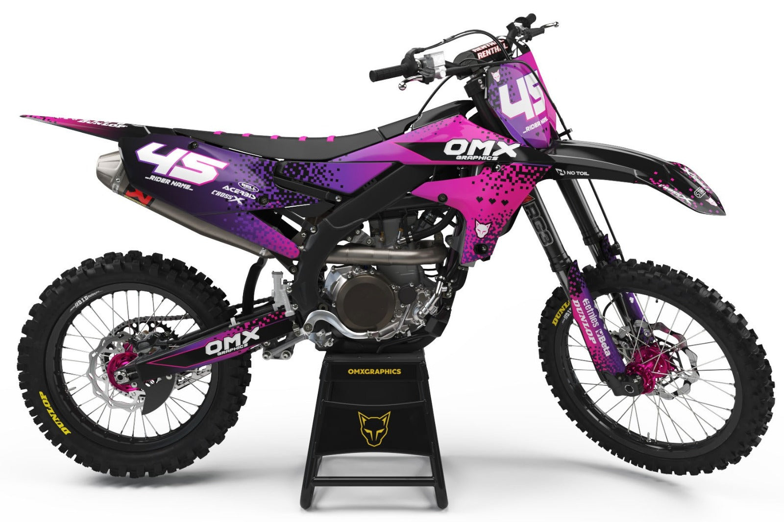 Kit de Gráficas para Motocross Yamaha YZ 250/450 - Diseño 56 - LedPro Racing