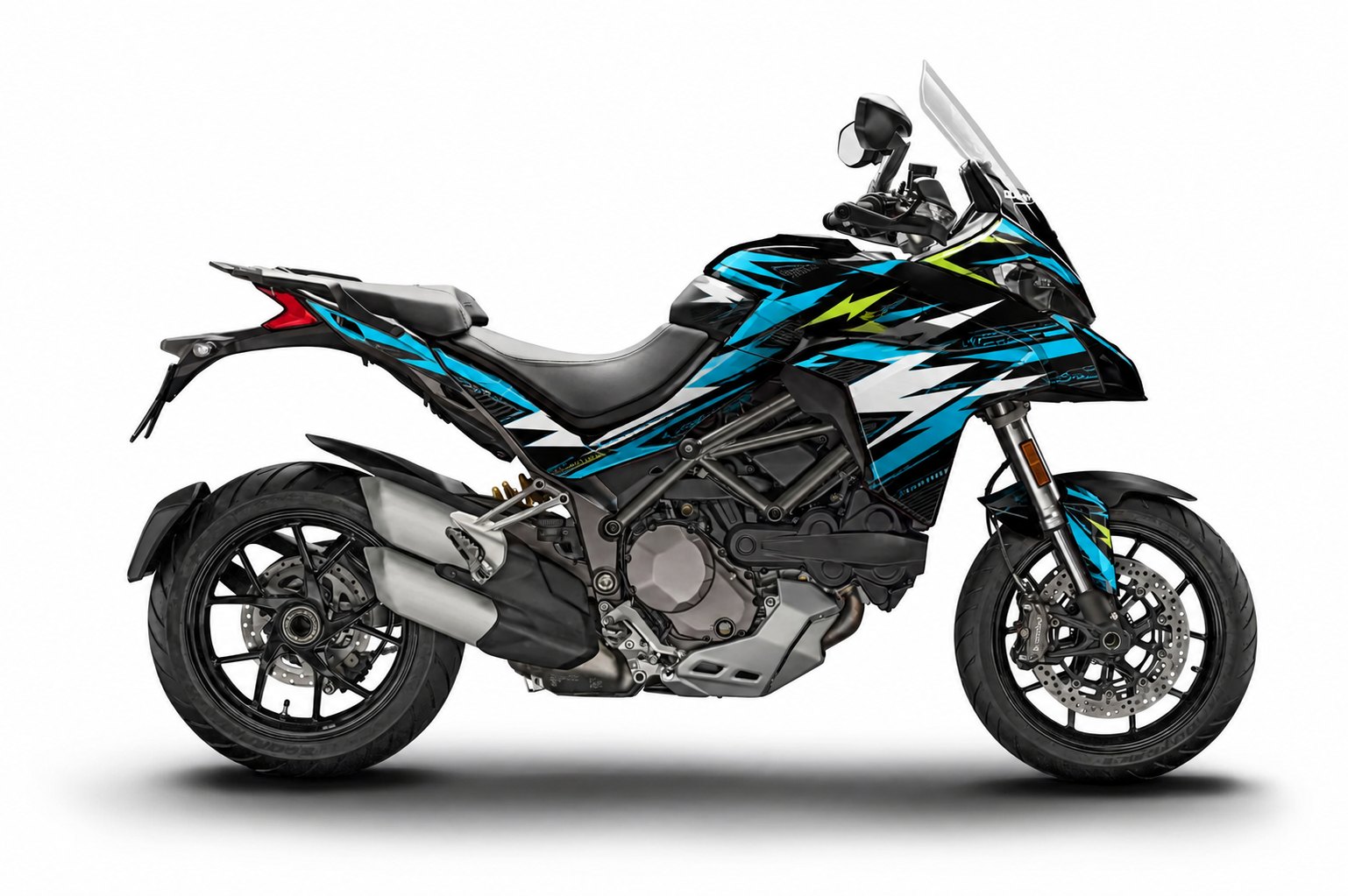 Kit de gráficas para moto adventure Ducati Multistrada - Diseño 01 Night Volt - LedPro Racing