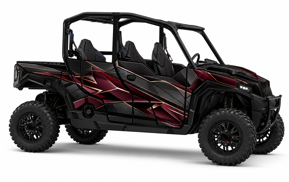 Kit de gráficas para UTV Polaris 4 Plazas - BLACK CHERRY - LedPro Racing