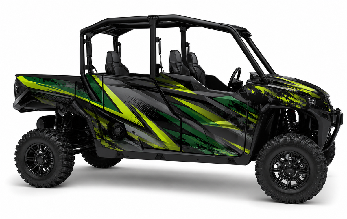 Kit de gráficas para UTV Polaris 4 Plazas - LIME PHANTOM - LedPro Racing