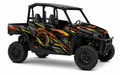 Kit de gráficas para UTV Polaris 4 Plazas - ORANGE REACTOR - LedPro Racing