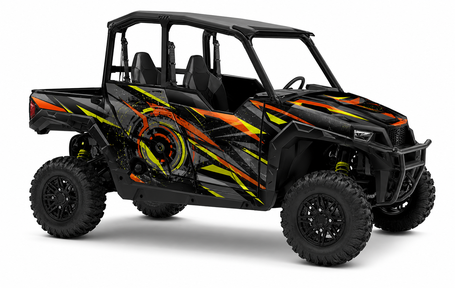 Kit de gráficas para UTV Polaris 4 Plazas - ORANGE REACTOR - LedPro Racing