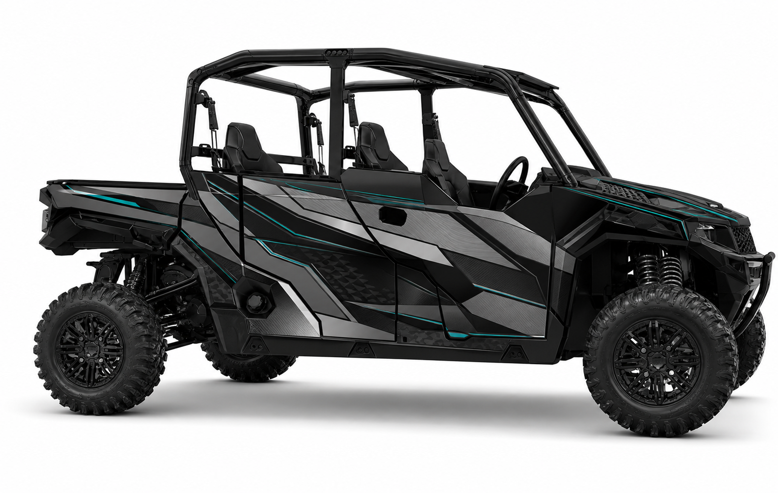 Kit de gráficas para UTV Polaris 4 Plazas - STEALTH TITANIUM - LedPro Racing
