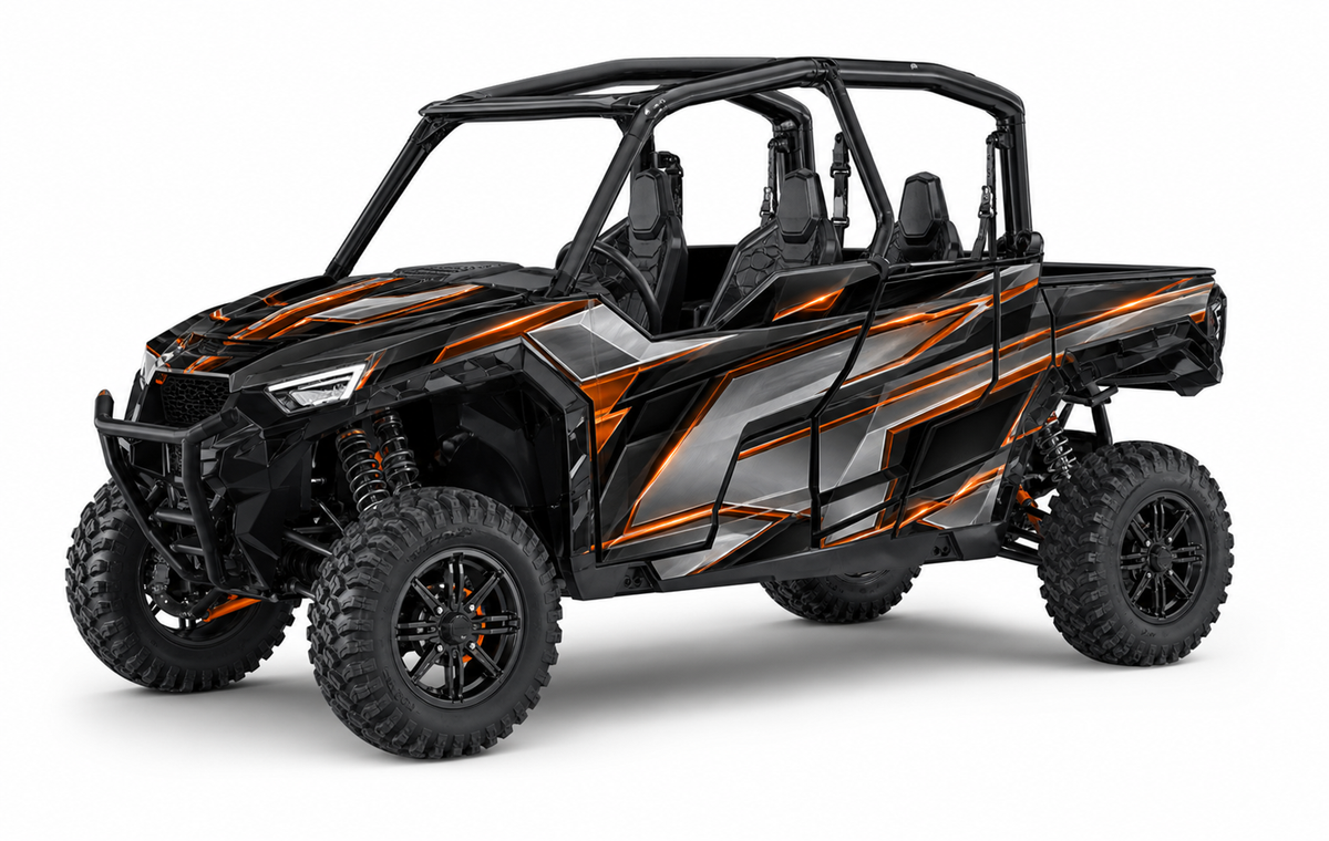 Kit de gráficas para UTV Polaris 4 Plazas - TITANIUM ORANGE - LedPro Racing
