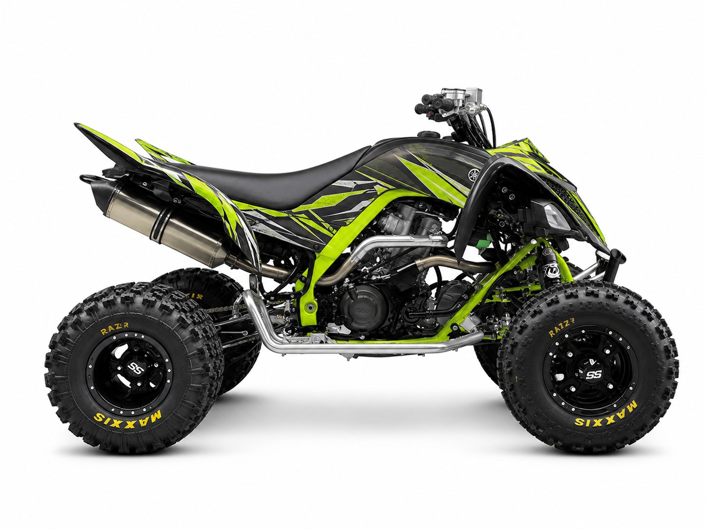 Kit de gráficas para ATV Yamaha Raptor - Diseño 04 Toxic Pulse - LedPro Racing