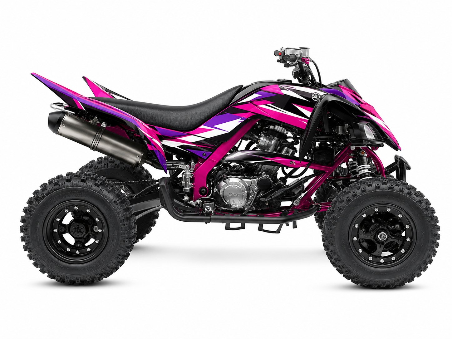 Kit de gráficas para ATV Yamaha Raptor - Diseño 06 Magenta Blade - LedPro Racing