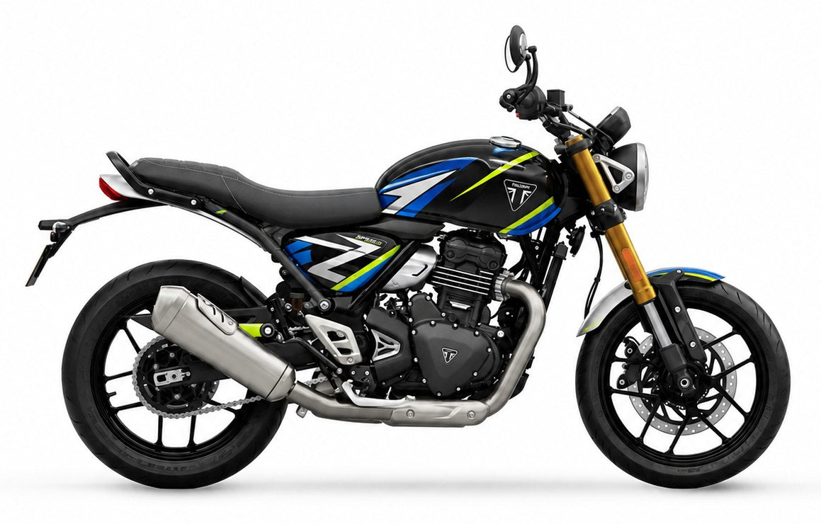 Kit de gráficas para moto naked Triumph Speed 400 - Diseño 01 Blue Volt - LedPro Racing