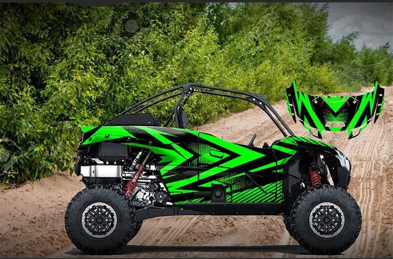 KIT DE GRÁFICAS PARA UTV KAWASAKI TERYX - DISEÑO 01 - LedPro Racing
