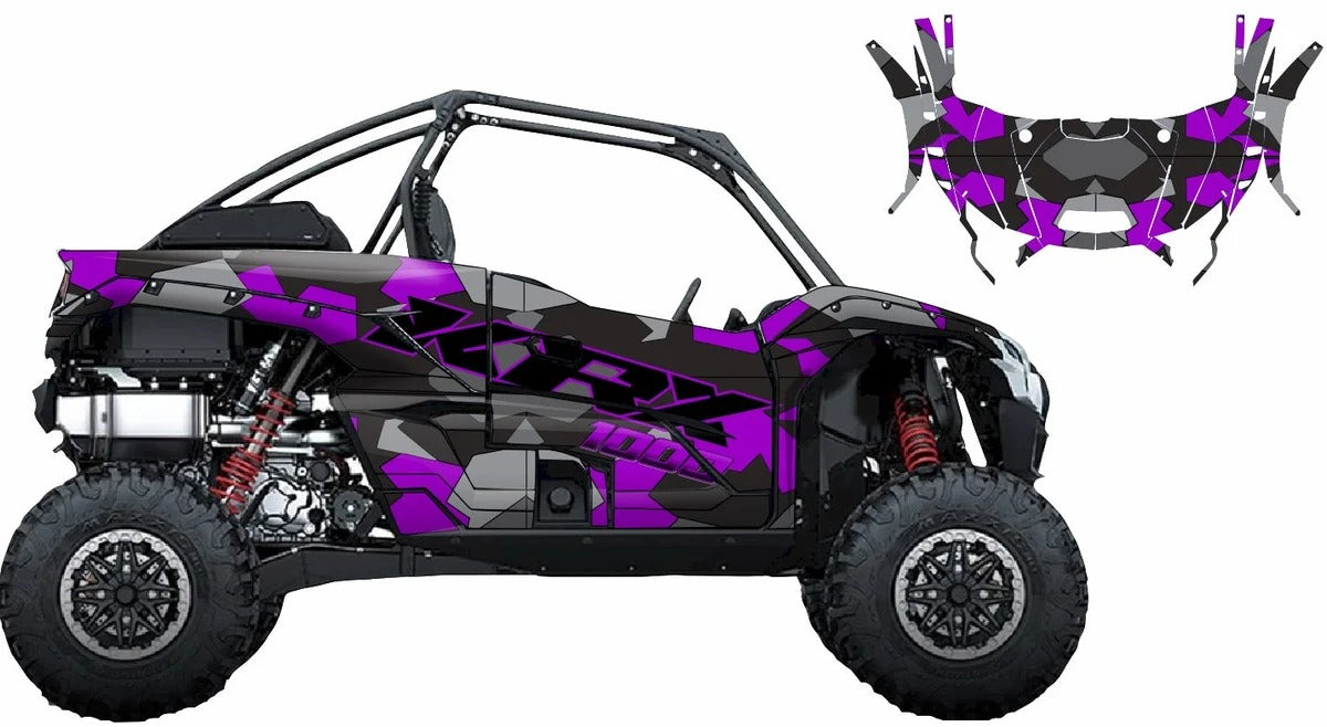 KIT DE GRÁFICAS PARA UTV KAWASAKI TERYX - DISEÑO 05 - LedPro Racing
