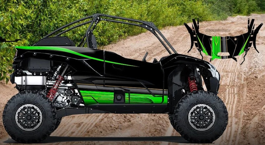 KIT DE GRÁFICAS PARA UTV KAWASAKI TERYX - DISEÑO 15 - LedPro Racing