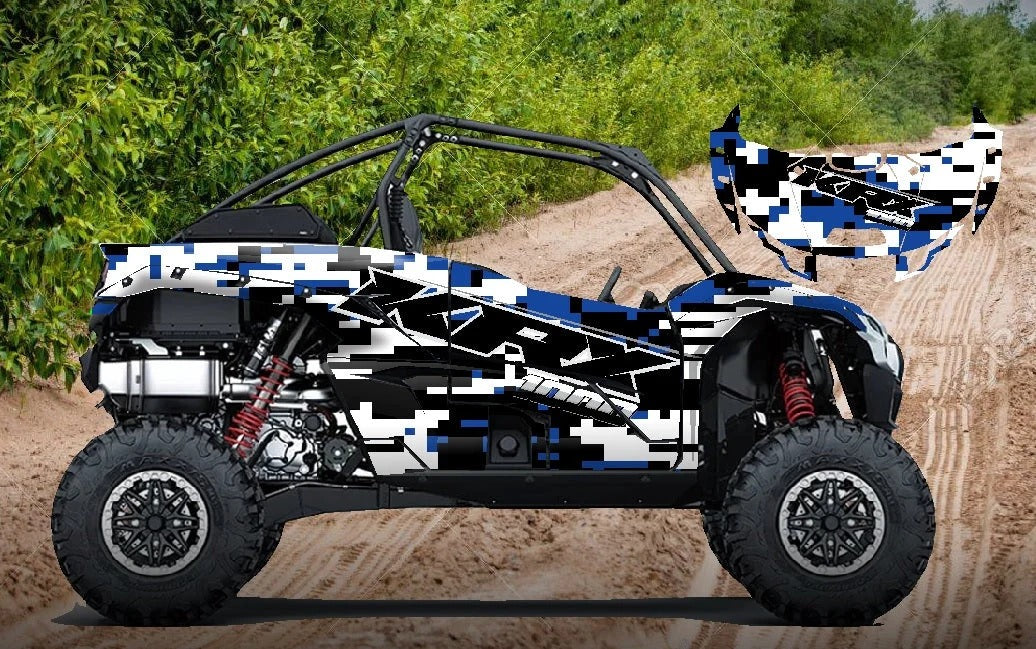 KIT DE GRÁFICAS PARA UTV KAWASAKI TERYX - DISEÑO 20 - LedPro Racing